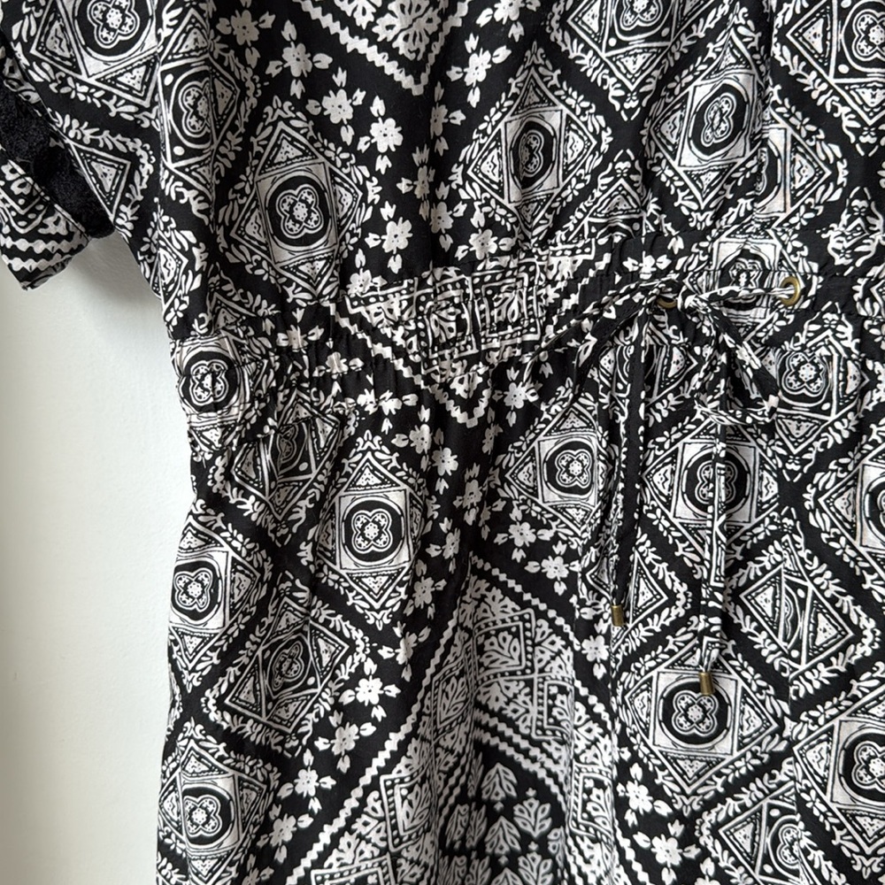 Athleta Bandana Coast to Coast Cover Up Swim Dress Black White XL - Picture 5 of 7
